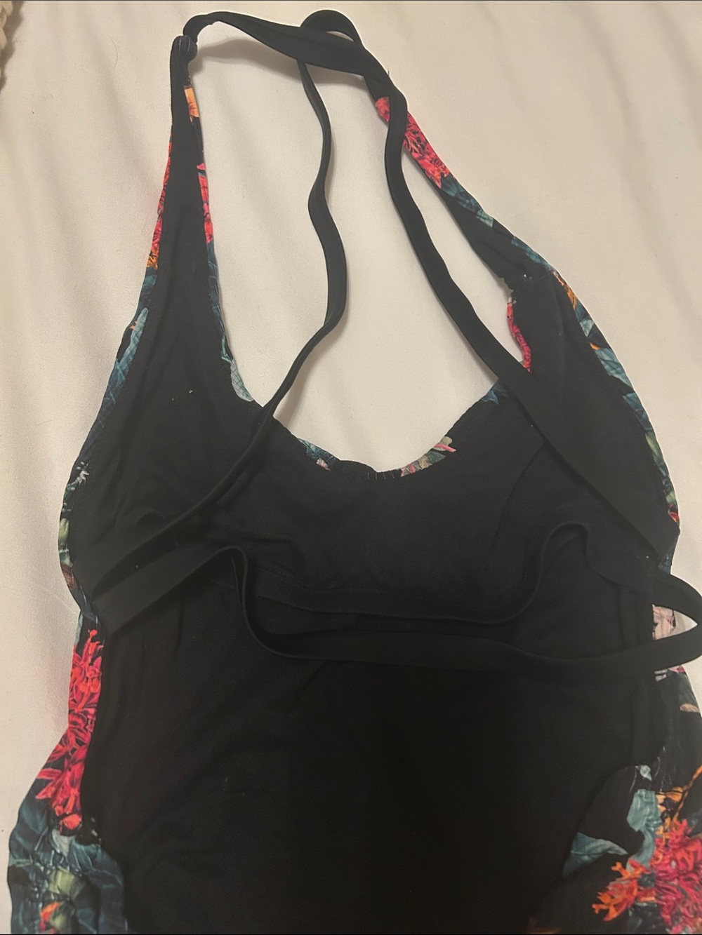 Floral One-Piece Swimsuit with Side Ties - Picture 6 of 8